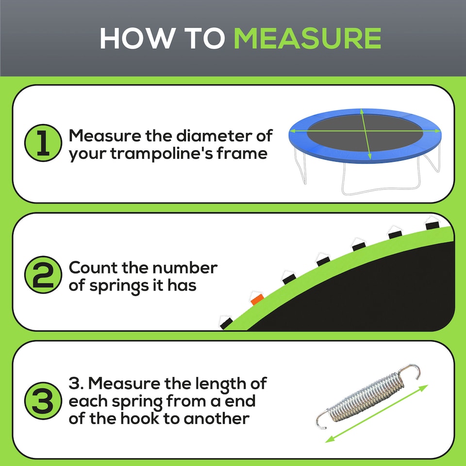 image 1 of SPORTNOW Trampoline Mat with 72 V-Hooks, for 12ft Trampoline, Green