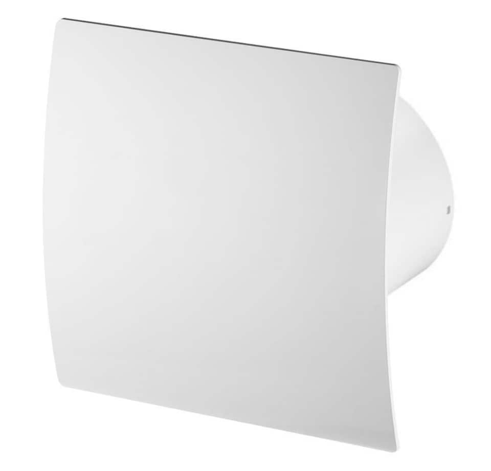 image 1 of 125mm Humidity Sensor Extractor Fan White ABS Front Panel ESCUDO Wall Ceiling Ventilation