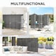 image 3 of Outsunny Garden Privacy Screen Foldable 6 Panel Room Divider, Dark Grey