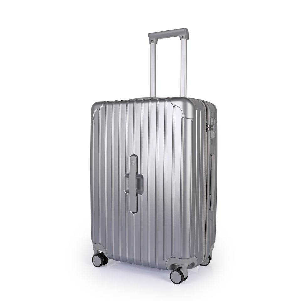 image 1 of Lightweight Hard Shell Check-In Suitcase with Cupholder | Medium Size Luggage