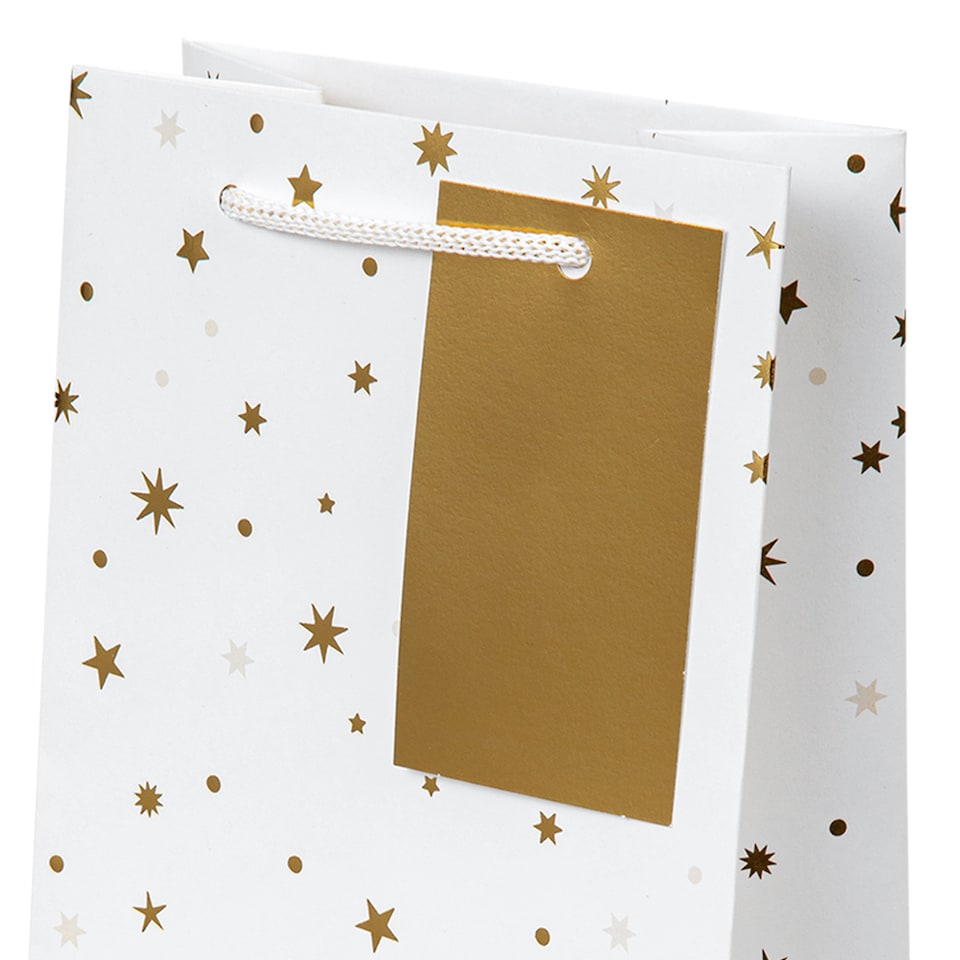image 1 of Hallmark Pack Of 3 Bottle Bags - Gold Stars