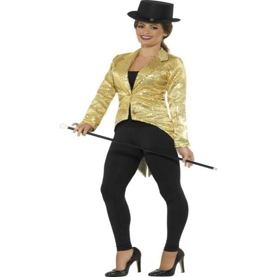 Sequin Tailcoat Jacket - Ladies - Gold - 21229S