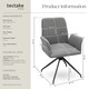 image 6 of Swivel Chair Daya - upholstered, robust fabric, 55.5 x 58 x 87 cm | Grey | anthracite | 6