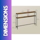 image 6 of Industrial Slim Hallway Console Table With 2 Shelves Rustic Brown Brown