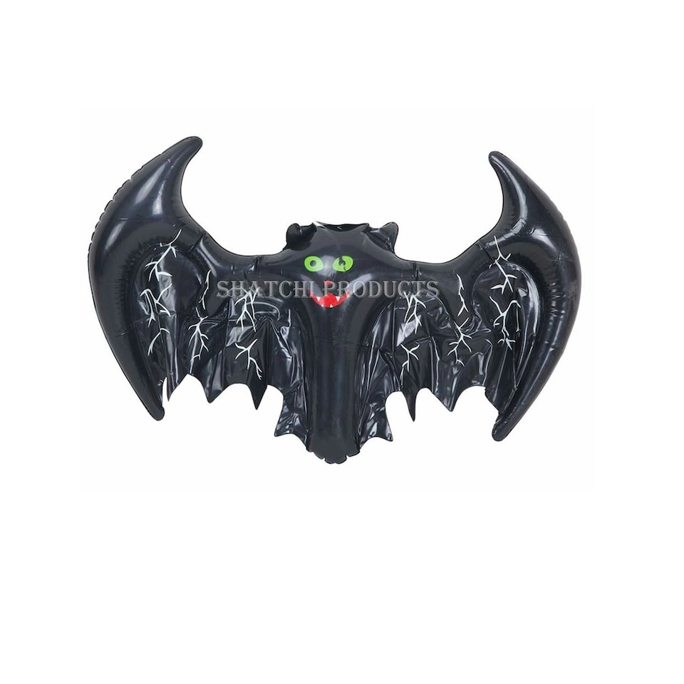 image 1 of 12Pcs Halloween Inflatable Bats - Scary Spooky Party Decor (46cm x 36cm)