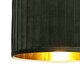 image 2 of Sundance - Dark Green Velvet Pleated 30cm Lamp Shade with Gold Inner | Green | Gold | Large | 1