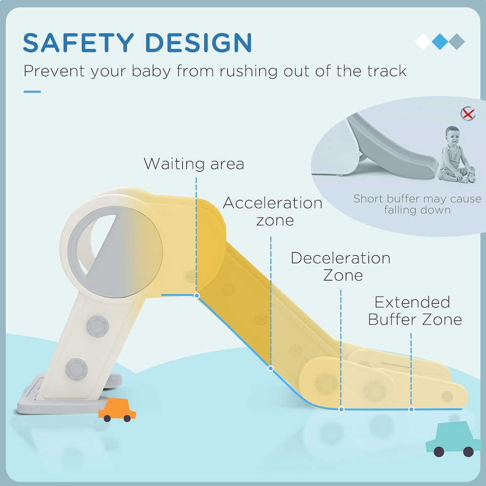 image 1 of AIYAPLAY Foldable Kids Slide, Baby Slide for 1.5-3 Years, Grey