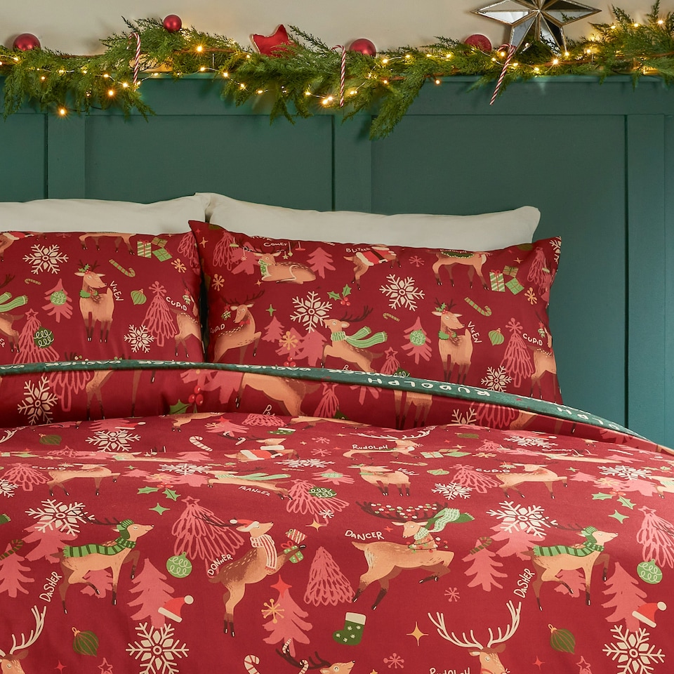 image 1 of Duvet Day Sleigh Team Soft Touch Christmas Duvet Cover Set, King