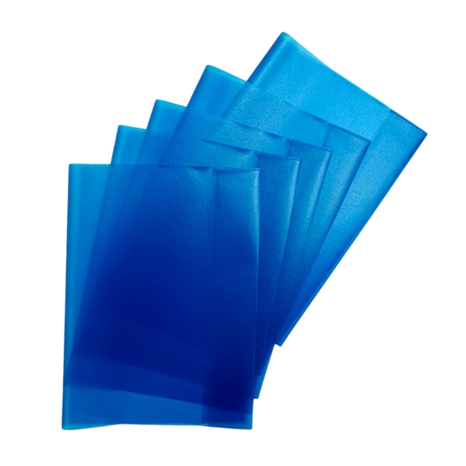 image 1 of Pack of 10 A4 Frosted Blue Exercise Book Covers