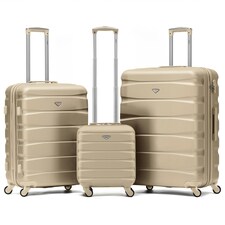 Flight Knight Suitcase Sets 3 Piece, Large Suitcase, Extra Large Suitcase, easyJet Cabin Bag 45x36x20cm Underseat Carry On, 100+ Airlines Approved - BA, Ryanair | Cream | Champagne | Large