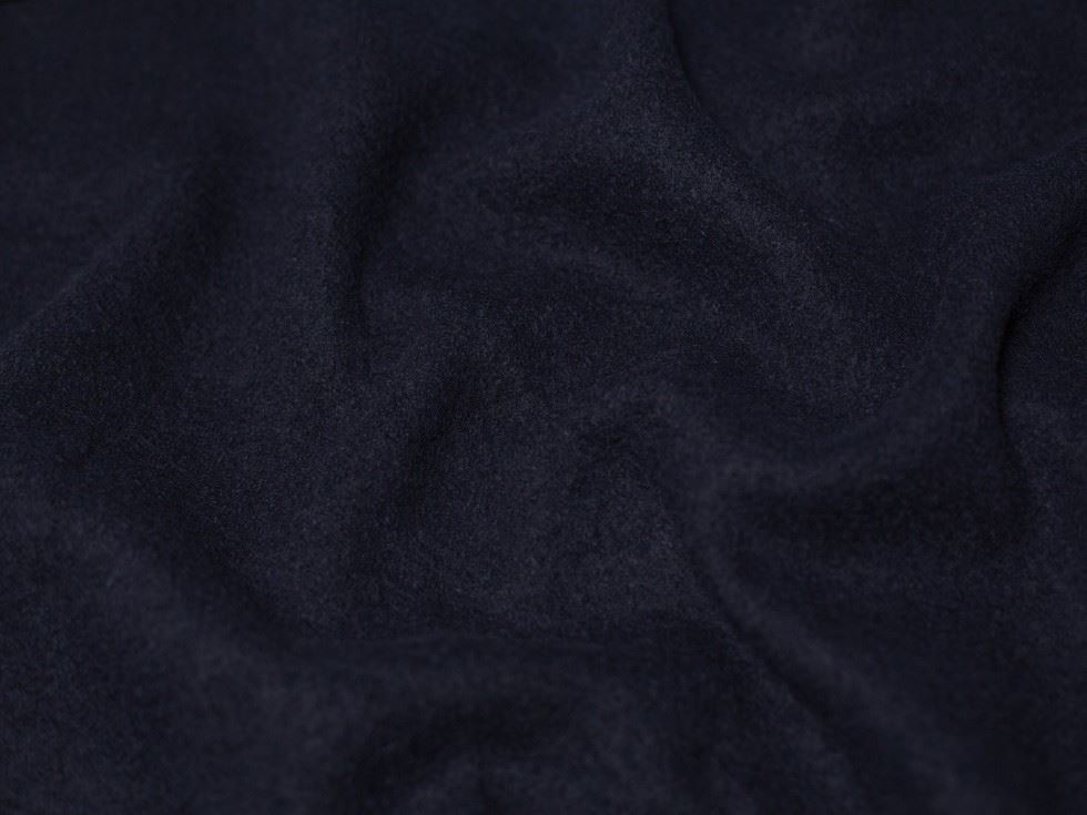 Minerva Core Range Navy 100% Pure Boiled Wool Coating Fabric for Dressmaking, 140cm / 55" Wide - per metre