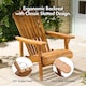 image 5 of Vonhaus Hudson Adirondack Garden Chairs with Teak Oil Acacia Wooden Finish Set of 2 | Brown | 2