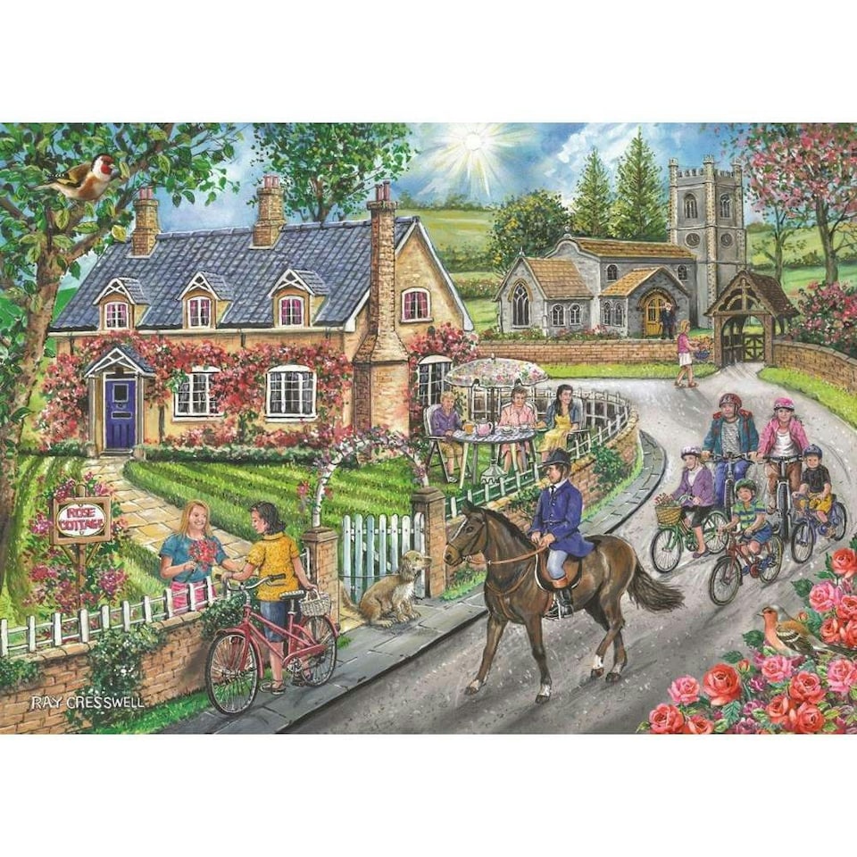 image 1 of The House of Puzzles, Rose Cottage - 1000 Piece Jigsaw Puzzle