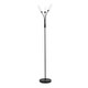 image 1 of ValueLights Maya Matte Black 3 Way Curved Arm Upright Floor Lamp | Black