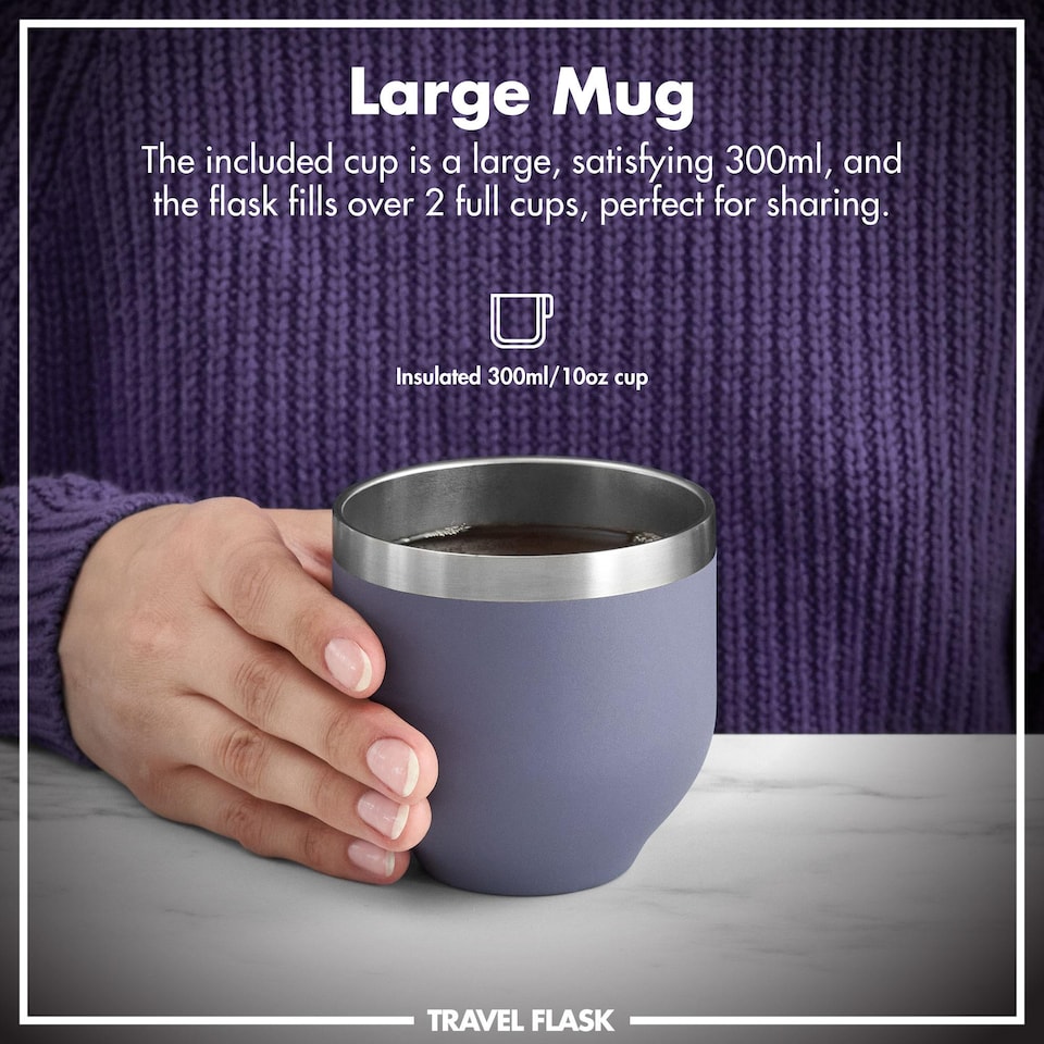 image 1 of Luma Flask & Mug, Vacuum Insulated, 700ml (24oz) | Purple | Purple | One Size
