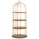 image 2 of Interiors by Premier Stylish Large Cage Design Bookshelf, Durable Bird Cage Design Book Storage Shelf, Spacious Tall Book Shelf Gold