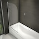 image 4 of 800x1400mm 180 Pivot Chrome Shower Bath Screen Tempered Glass Door Panel