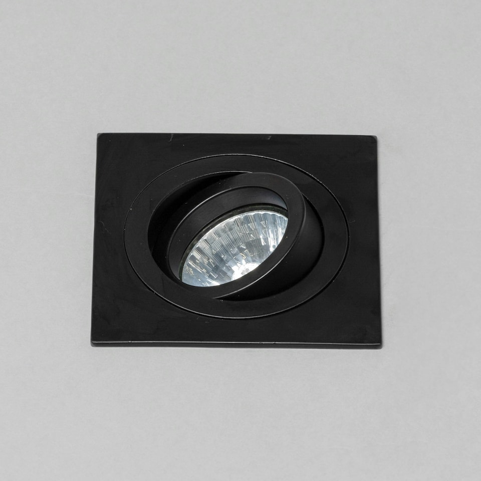 image 1 of BHS Faina 1 Light Adjustable Square Recessed Spotlight | Black | Black | 1
