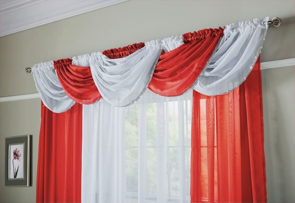 image 1 of Glitter Swag Panel - Red