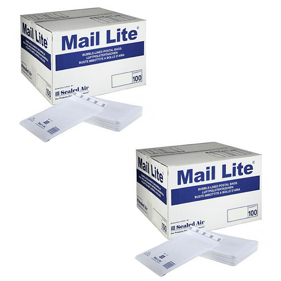 image 1 of 500 x LL (230x330mm) White Mail Lite Thick Bubble Lined Protective Postal Mailing Shipping Envelopes White | One Size