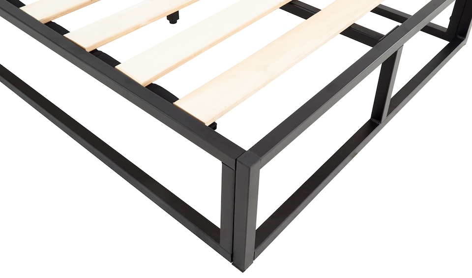 image 1 of Platform Bedframe Single Black | Black | Black