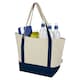 image 2 of Sam Recycled Cotton 15L Tote Bag - Navy/Natural - One Size