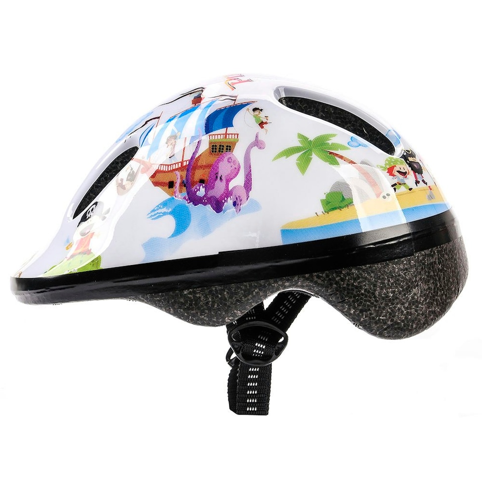 image 1 of Helmet for Kids Toddlers – Lightweight Adjustable Bike Helmet for Boys & Girls – Safety Crash Protection for Cycling, Scooter, Skateboard – MV62 White | Pirate | S