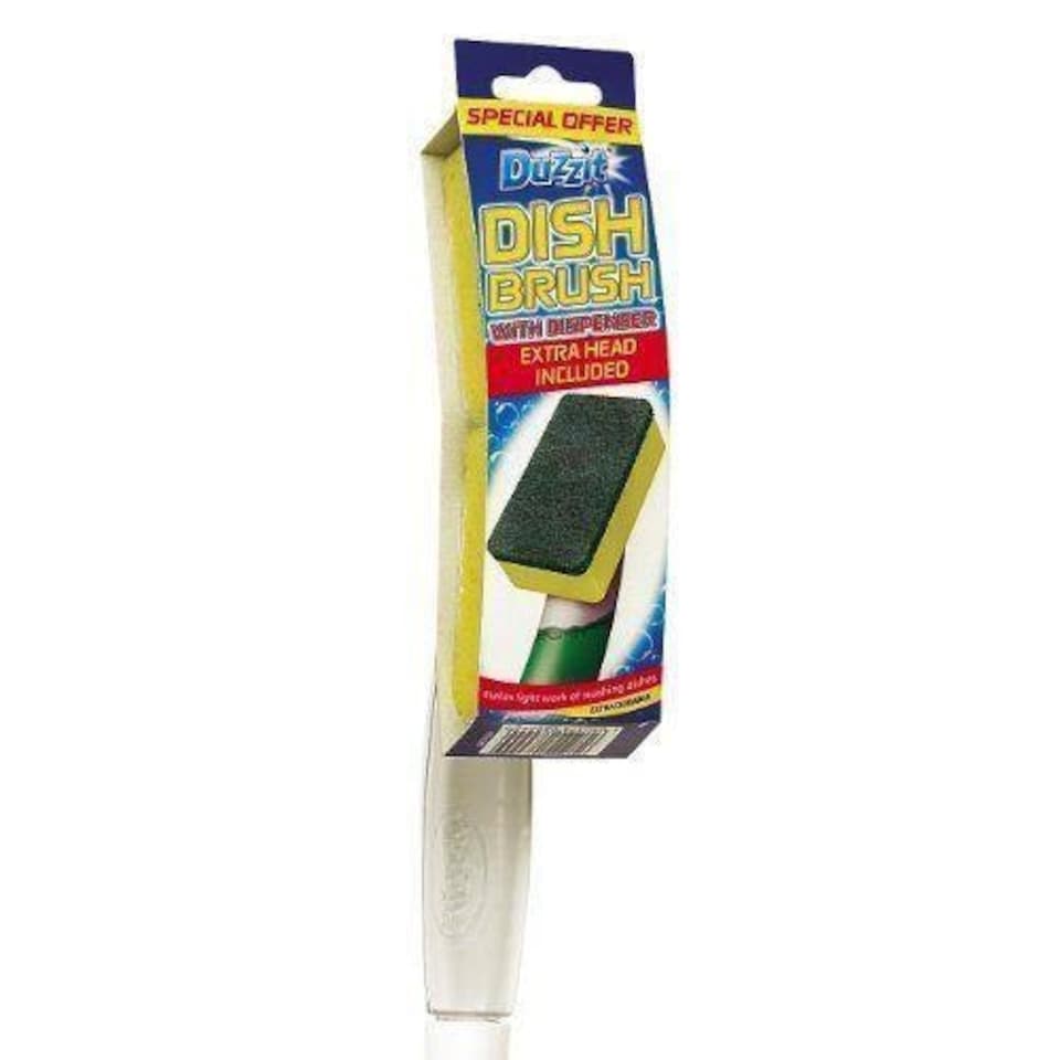 image 1 of Duzzit Dish Brush With Dispenser