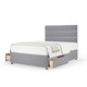 image 1 of Memory Maestro Memory Foam Silver Plush Velvet 2 Drawer Divan Set And Milan Headboard Single