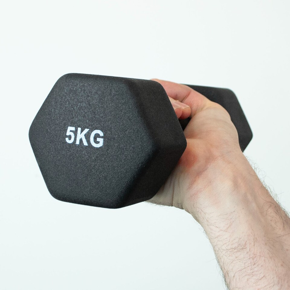 image 1 of Komodo 2x 5kg Neoprene Dumbbells