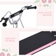 image 5 of HOMCOM Teen Scooter Adjustable Height Dual Brakes Rubber Wheels Kickstand, Pink