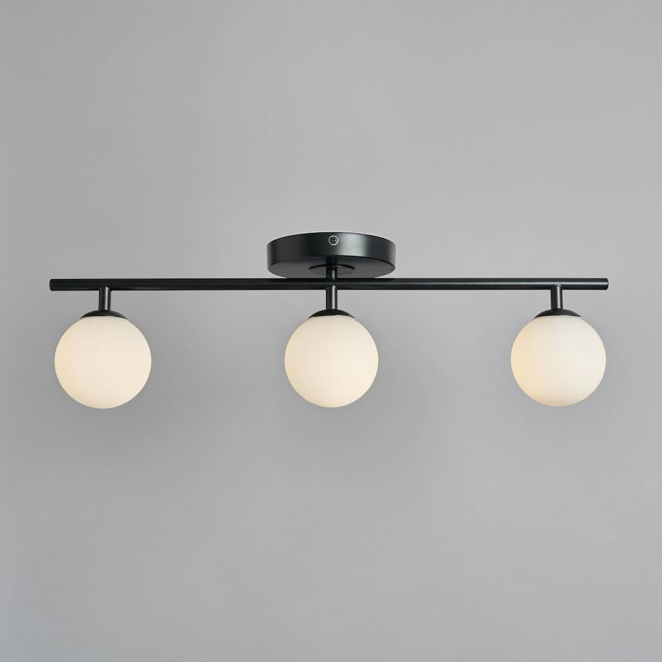 image 1 of BHS Nancy Bathroom Ceiling Spotlight Bar, Black Black | Black