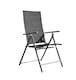 image 8 of Outdoor Garden Patio Multi Position Reclining Folding Chair in Black and Silver | Grey | Grey