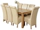 image 1 of Oslo 180 x 90 cm Large Oak Dining Table and 8 Montana Leather Chairs | Cream | Cream