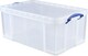 image 1 of Really Useful Box 64 Litre Transparent Home Shelving Storage Kitchen Home New