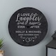 image 3 of Personalised Love Laughter Slate Clock