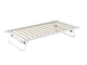 image 2 of Daybed Trundle Frame Metal 3ft Single with 1 Mattress Day Bed Guest Room Bedroom Living Room