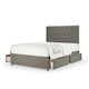 image 1 of Memory Maestro Memory Foam Slate Linen 4 Drawer Divan Set And Lona Headboard Super King