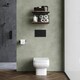 image 2 of Alba Square Wall Hung Ceramic Toilet Pan & Soft Close & Seat, 400mm - Balterley