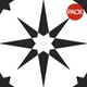 image 1 of Fine Decor Floorpops Altair Floor Tiles (Pack of 10) - Black/White - One Size Black | One Size