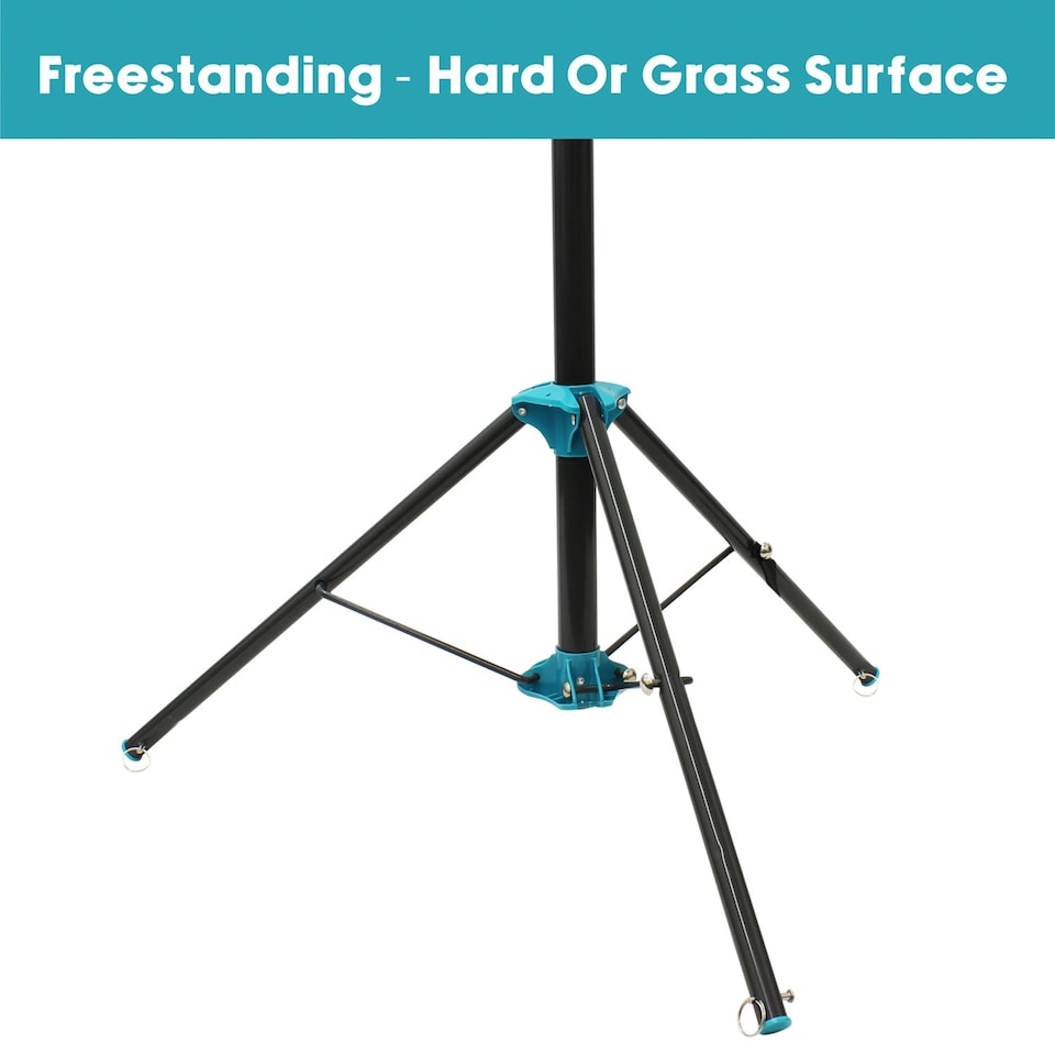 image 1 of JVL 3 Arm Portable Free Standing Rotary Airer 16 Metre, Grey