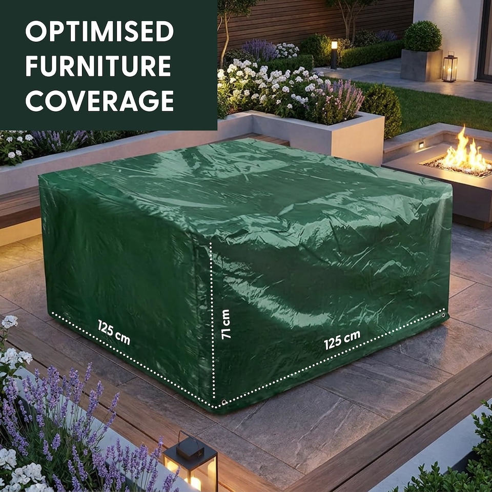 image 1 of Keplin Waterproof Garden Furniture Cover Heavy Duty Polyethylene Brass Eyelets