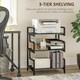 image 3 of HOMCOM 3-Tier Storage Shelf, Metal Shelves for Storage for Home Office, Black