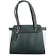 image 4 of London Leathergoods Womens Premium Large Leather Handbag Shoulder Bag with Contrasting Colours | Green | Green/White