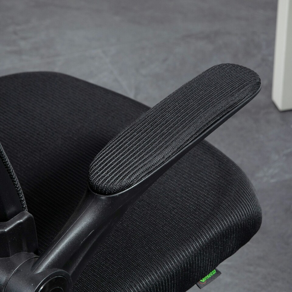 image 1 of Vinsetto Mesh Office Chair Computer Chair with Swivel Wheels, Black