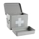 image 4 of Harbour Housewares Vintage Metal First Aid Box - 23cm - Grey | Grey | Grey | 1