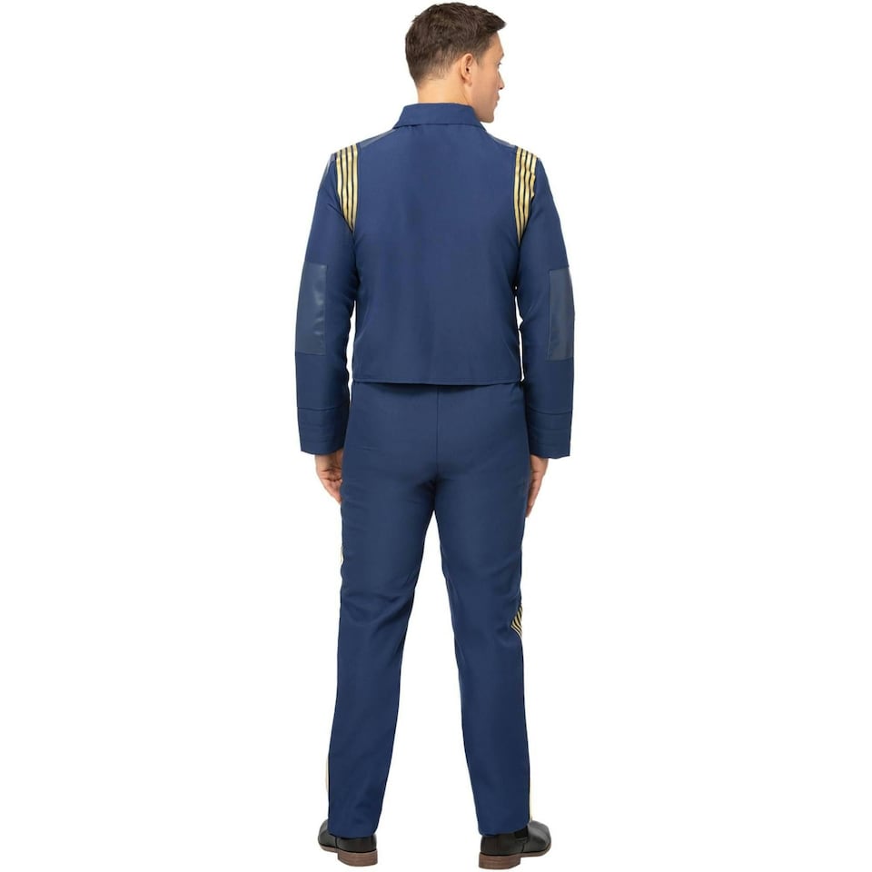 image 1 of Star Trek: Discovery Mens Command Uniform Costume Set - Blue/Gold - L | Multi | L