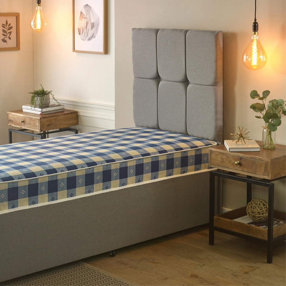 image 1 of Budget Plus Spring Mattress - 6.5" Deep, Durable Design | Blue | Single