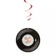 image 2 of Boland Rock N Roll Swirl Party Decoration (Pack of 2) - Blue/Pink/Black - One Size