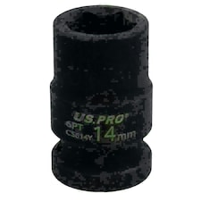 14mm Metric Shallow Impact Impacted European Style Socket 1/2" Drive 6 Sided